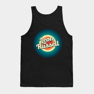 Graphic Leon Name Retro Vintage Circle Tank Top